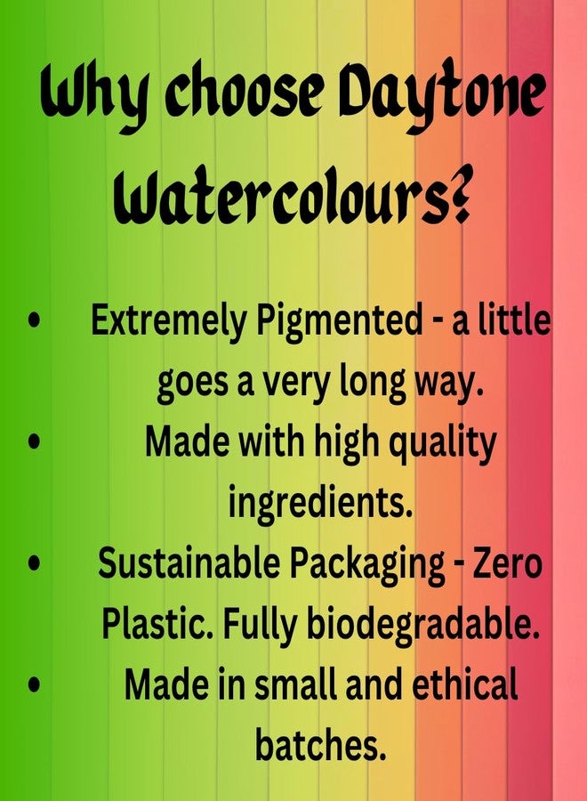 Daytone Artist Water Colours - Set of 12 Colours x 9 ml Tubes, Assorted - Image 5